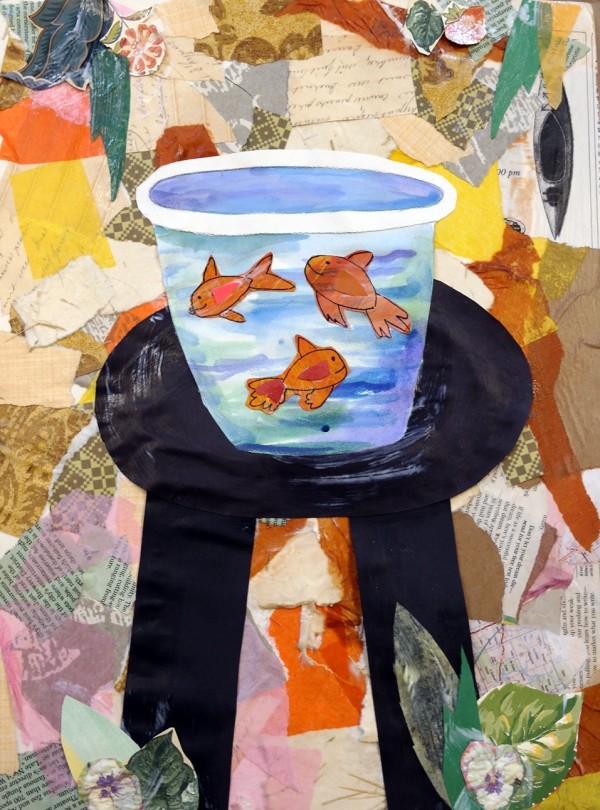 matisse fish bowl art project canvas